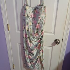 Pastel Floral Midi Dress